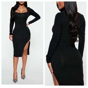 🖤 Midi Dress Long Sleeve Sz Small